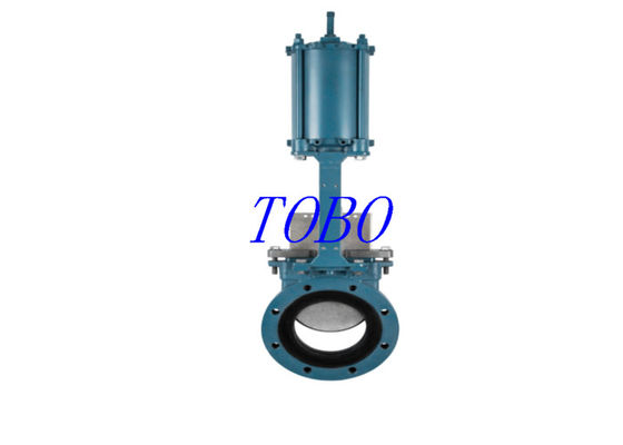 TOBO Keramik Pneumatik Suhu Tinggi Matikan 3 5 Inch Dn100 Knife Gate Valve