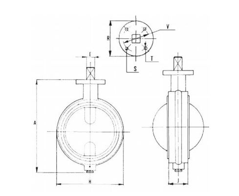 AISI 316 150LB Wafer Butterfly Valve DN100 SS304 PN 10-16
