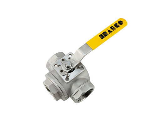 tahan suhu tinggi melalui manual switch.2PC stainless steel thread 304 ball valve vale