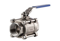 Trunnion Mounted Ball Valve Carbon Steel 3 &quot;300 # 3 Way T Type Internal Thread Manual Dioperasikan