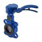 Butterfly Valve Dengan Blue Trigger Handle Stainless Steel 304 Tri Clamp Clover
