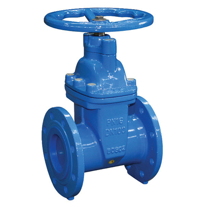 Besi Cor DN100 PN16 2 Way Flanged Gate Valve DIN Resilient Bolted Stem