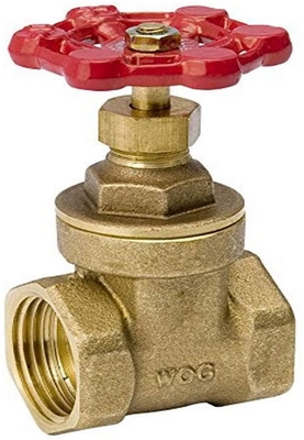 1-1/2 "200 PSI FNPT End Low Lead Brass Gate Valve Untuk Minyak Air Atau Udara