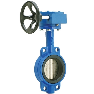 2 ''200 PSI Cast Iron Wafer Style Butterfly Valve Gear Dioperasikan