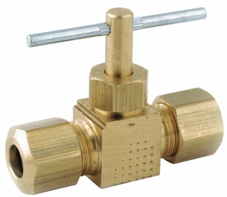 1/2 "* 1/2" Katup Jarum Kompresi Lurus Katup Jarum Baja 150Psi
