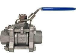 TOBO Industri Kimia Stainless Steel 3 PCS Klep Manual Tiga Patah Non Return Sanitasi Tri Clamp Ball Valve