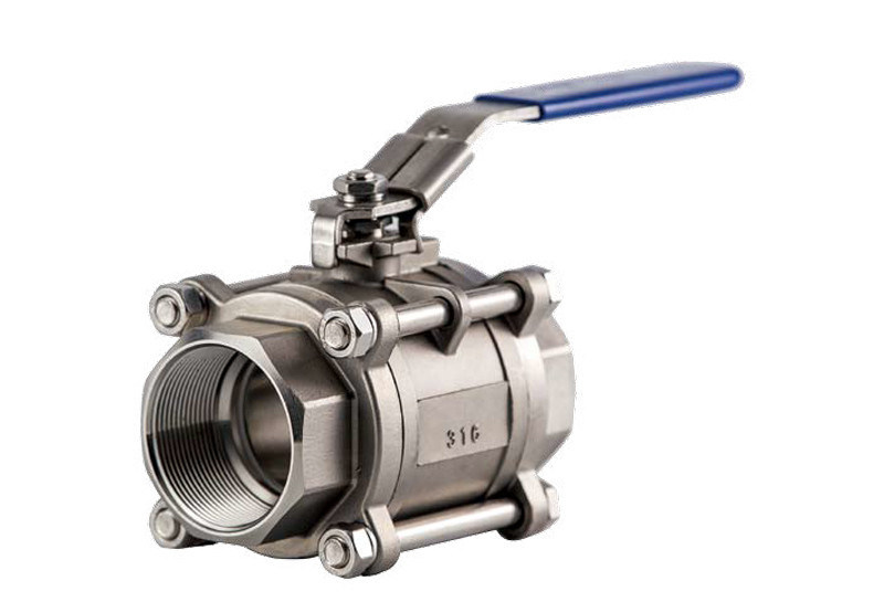 Trunnion Mounted Ball Valve Carbon Steel 3 "300 # 3 Way T Type Internal Thread Manual Dioperasikan